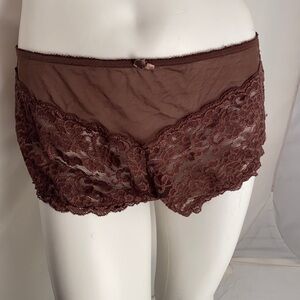 Delta Burke brown nylon panty 3x